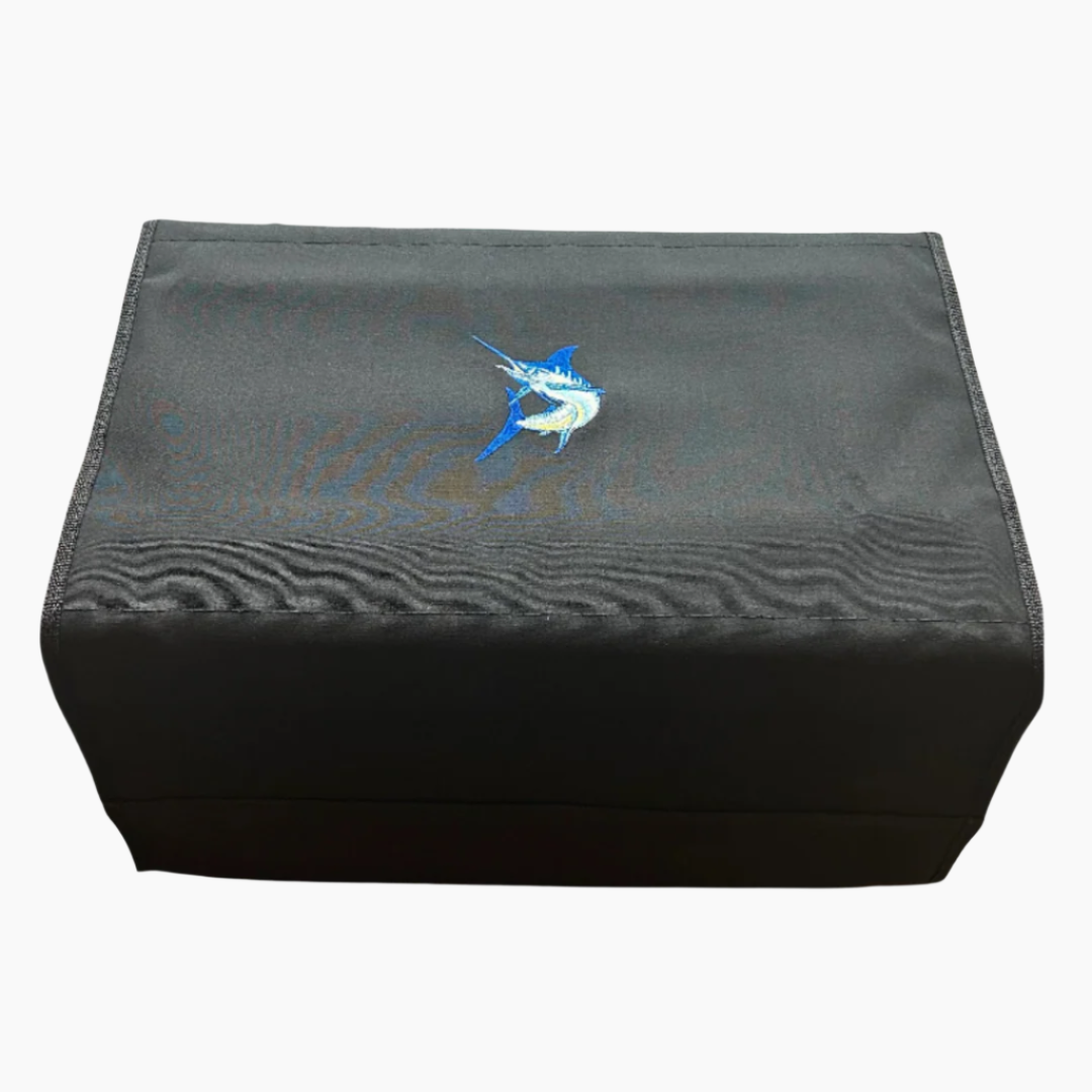20" Wide Black Marlin Boarding Gunwale Mat Sunbrella Canvas