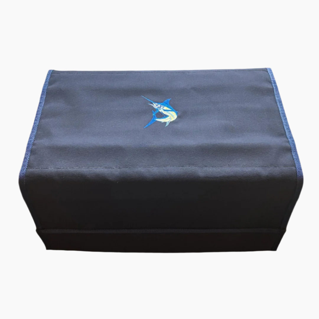 20" Wide Navy Blue Marlin Boarding Gunwale Mat Sunbrella Canvas
