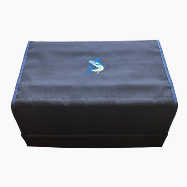 20" Wide Navy Blue Marlin Boarding Gunwale Mat Sunbrella Canvas