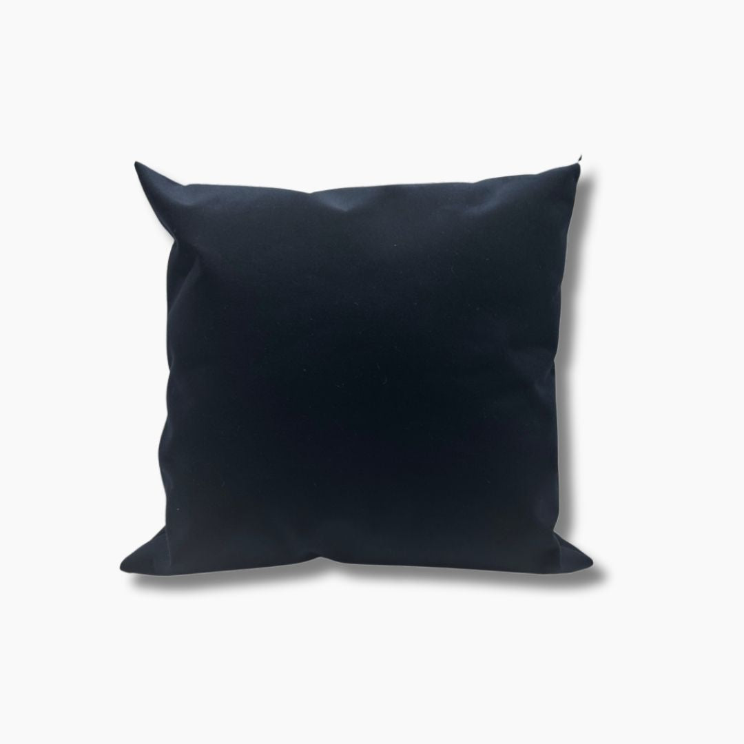 Custom Embroidered Weighted Sunbrella Boat Pillow Navy Blue