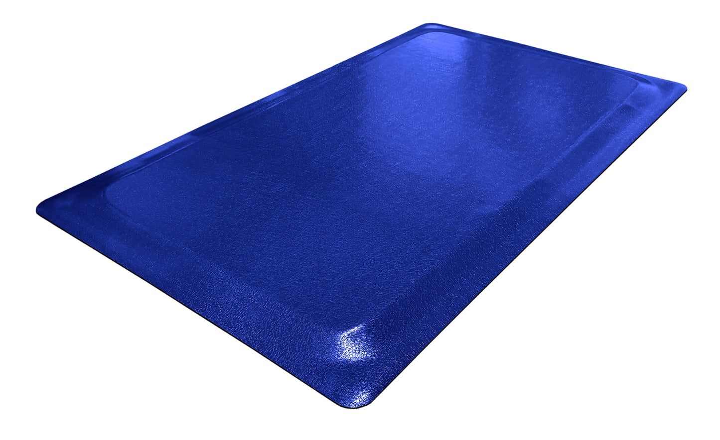 blue cushioned galley mat