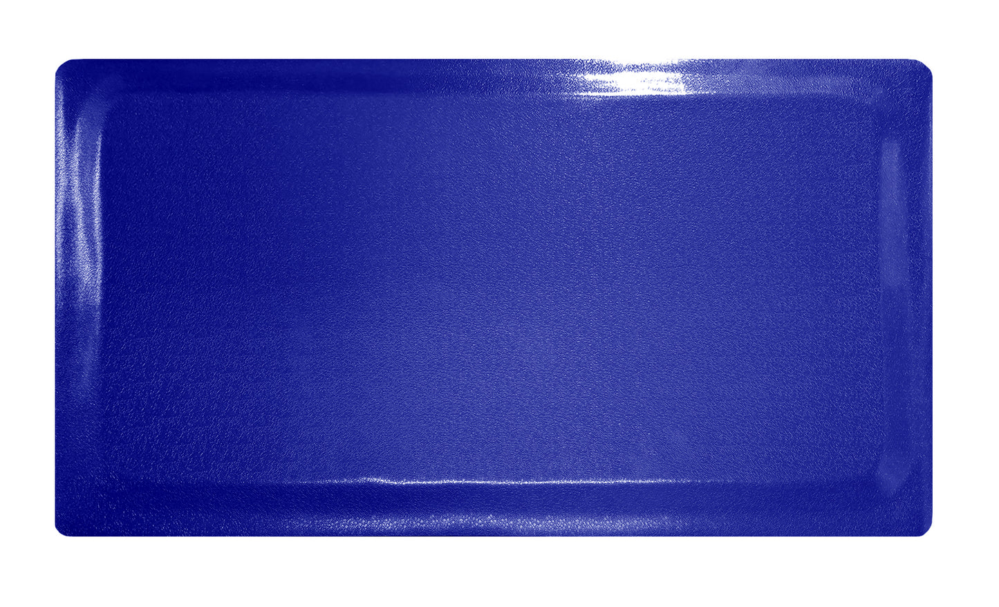 blue cushioned galley mat