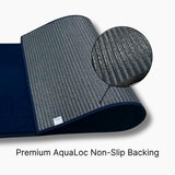 Premium anti slip aqualoc backing close up on BoatMat.com Marine Carpet Boat Mat