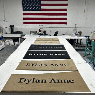High-end yacht entry mat and cockpit set with custom stitched logo