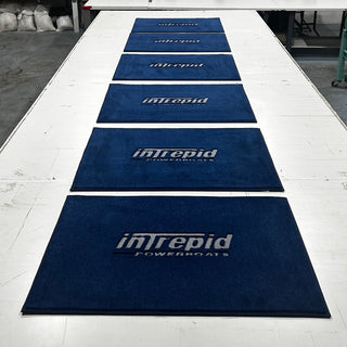 Custom Boat Mats for Intrepid Yacht Made by BoatMat Corporation