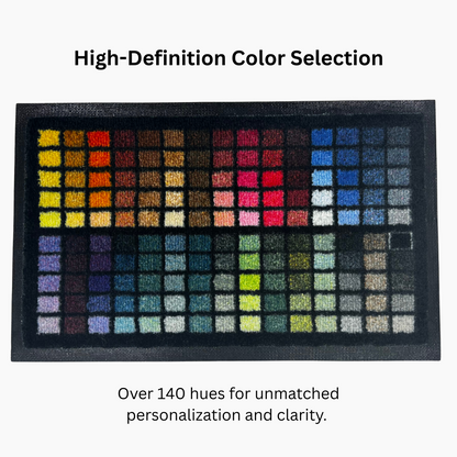 140+ Custom color hues available on the best ultra durable personalized printed rubber back dock mats for yachts and boats