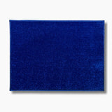 A rectangular navy blue custom embroidered boat mat