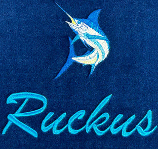 Embroidery Close Up of Marine Boat Mat