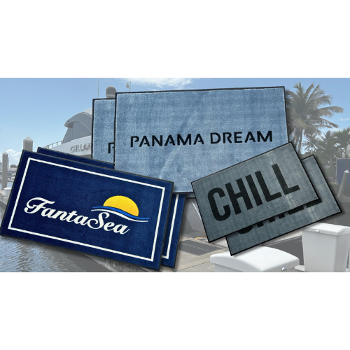 Custom Dock Mat High‑Def Printed Carpet & Non‑Slip Rubber Base