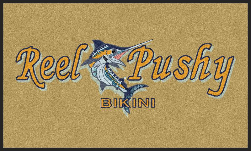 Reel Pushy Bikini custom HD printed dock mat — BoatMat Corporation